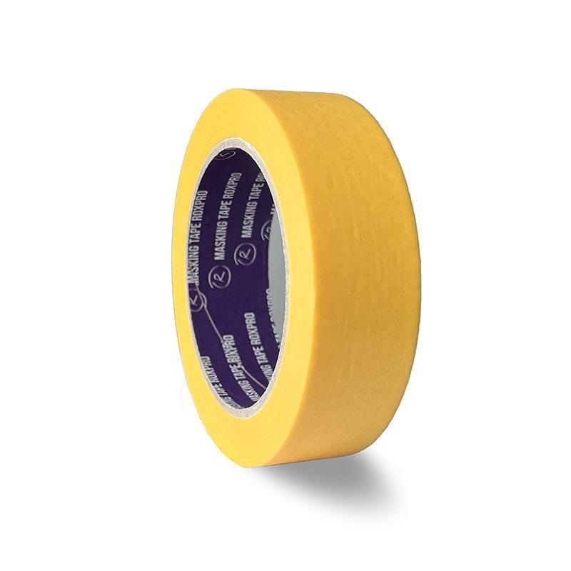 RoxelPro Малярная лента ROXPRO 5010 универсальная, рисовая бумага, акриловый клей, жёлтая, 30мм х 50