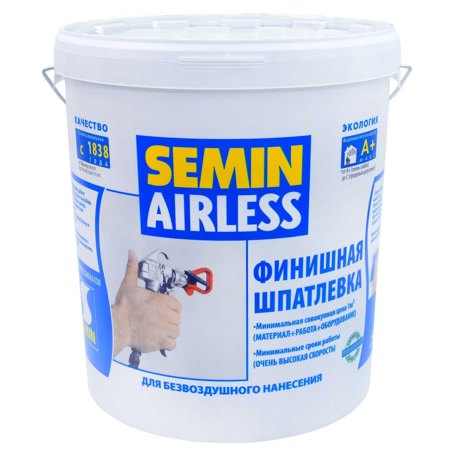 Шпатлевка для машинного нанесения AIRLESS CLASSIC белая крышка 25кг